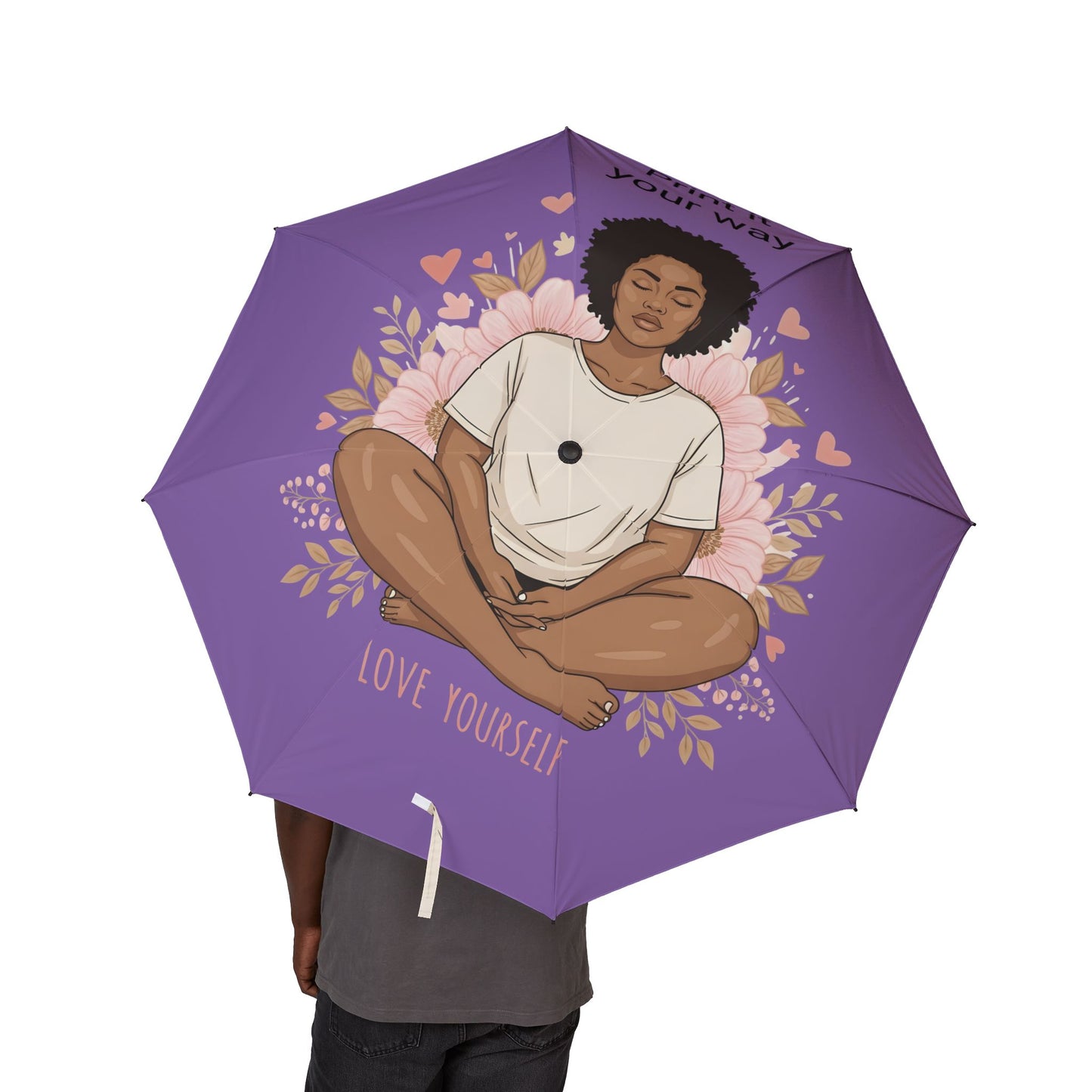 Umbrella, Chic Stylish Compact Foldable Travel Rain Parasol - Fashionable Portable Accessory for Women, Designer Weather Resistant Canopy,