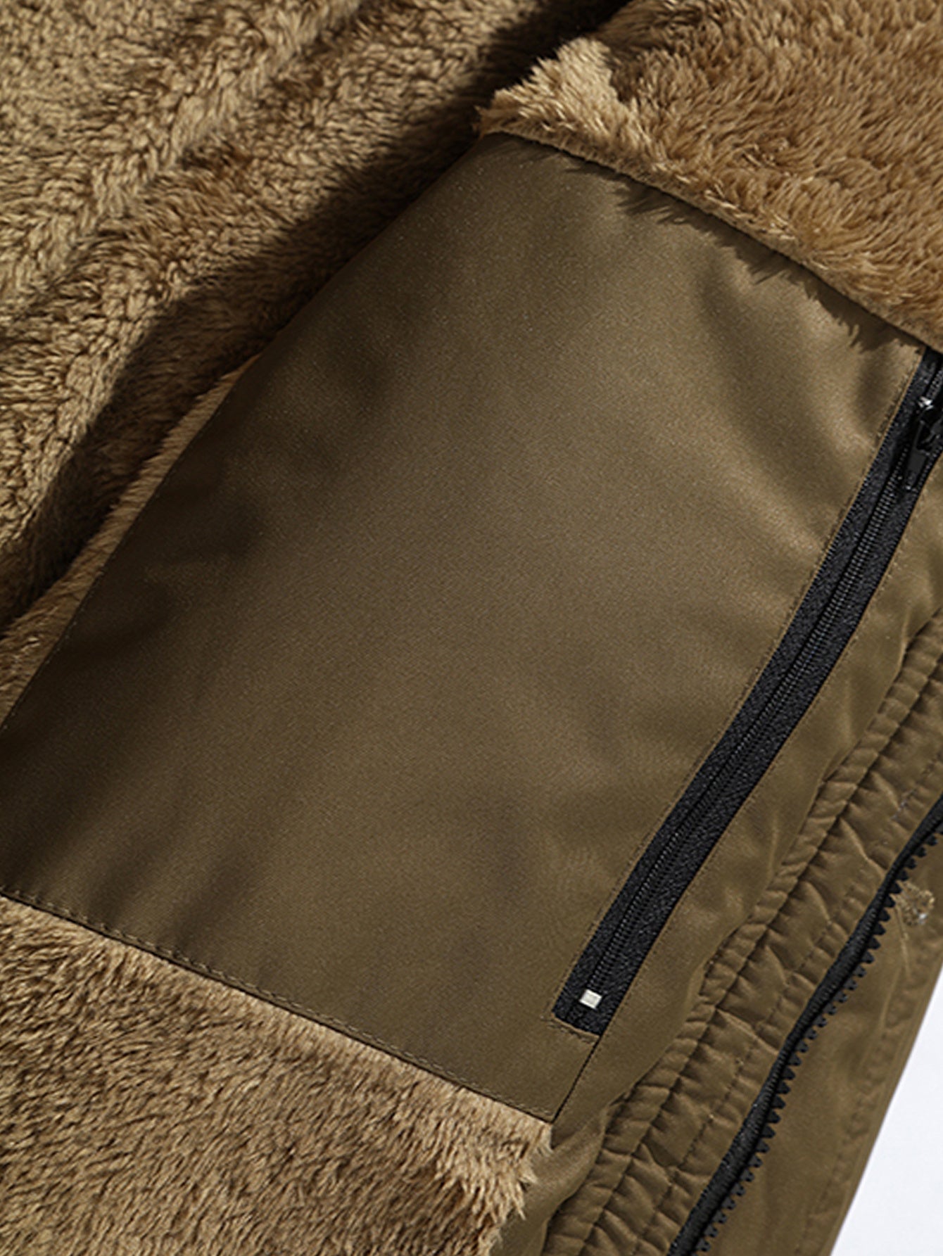 Plus Velvet Thick Warm Wool Collar Men's Mid-length Jacket Coat, Casual Parka