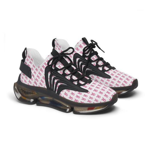Pink Awareness Ribbon Pattern Mesh Sneakers | Women's Mesh Sneakers