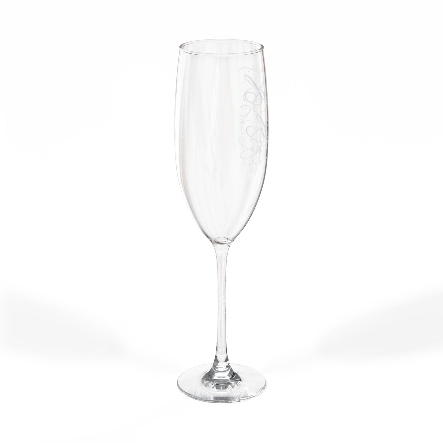 Engraved Champagne Flute, 8oz | Personalized Wedding Toast Glass