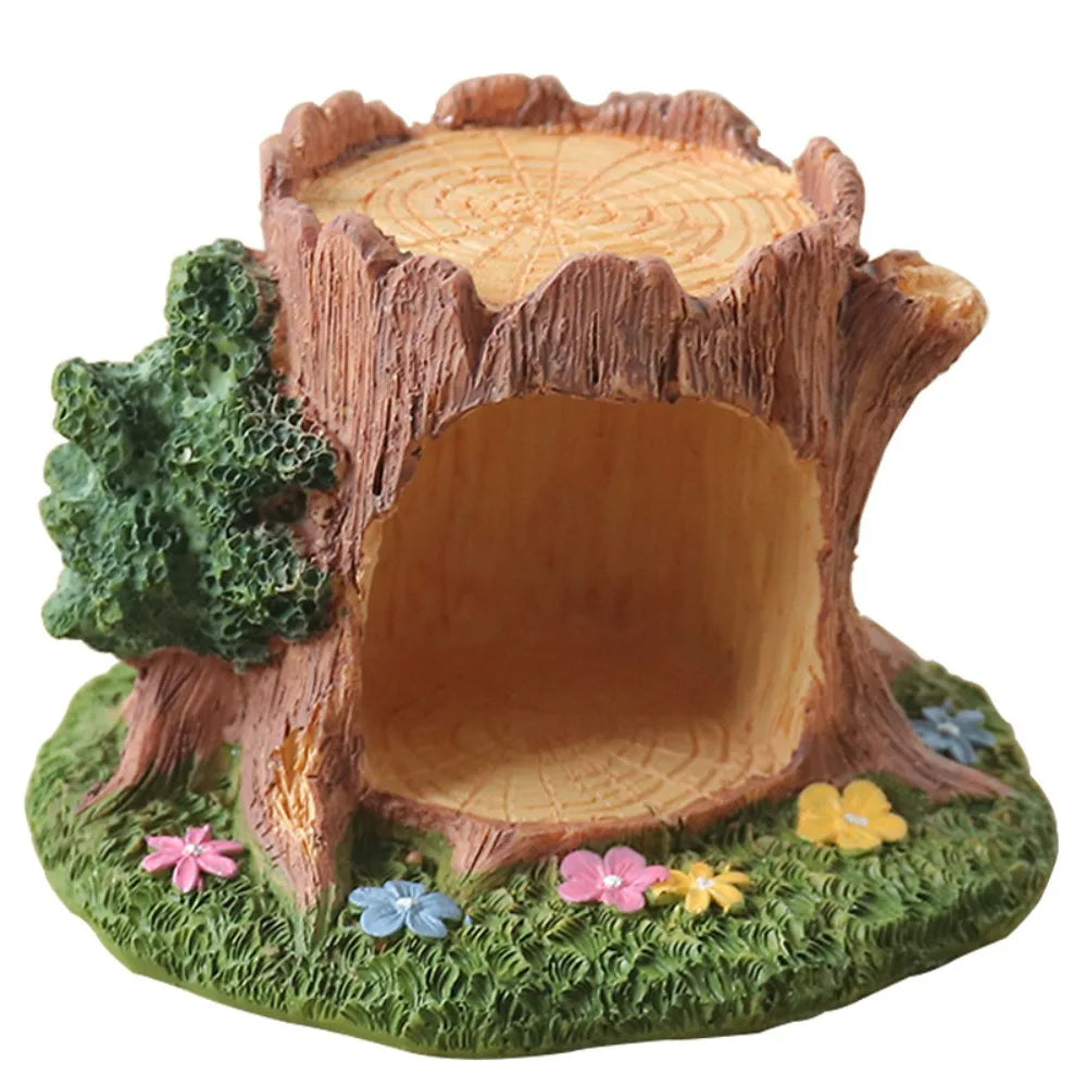 Forest Tree Hole Resin Decor Creative Office Home Desk Decoration Miniature Nature Craft Artwork Desktop Ornament Home Decor