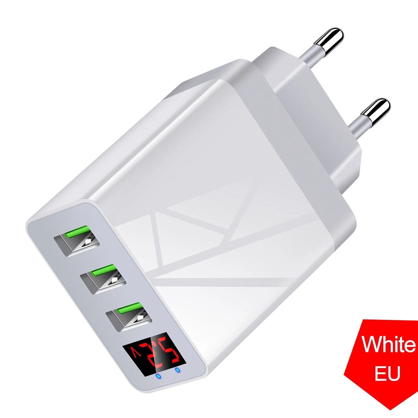 3.4A USB Charger Digital Display Quick Charge 3.0 Mobile Phone Chargers For iPhone Samsung Xiaomi Huawei Fast Charging Adapter