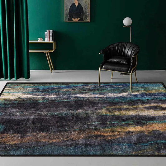 Modern Rug Anti Slip Carpet Area Rugs Living Room, Bedroom, Corridor, Office Large Home Decor Floor Rugs Dark Green Abstract Rug
