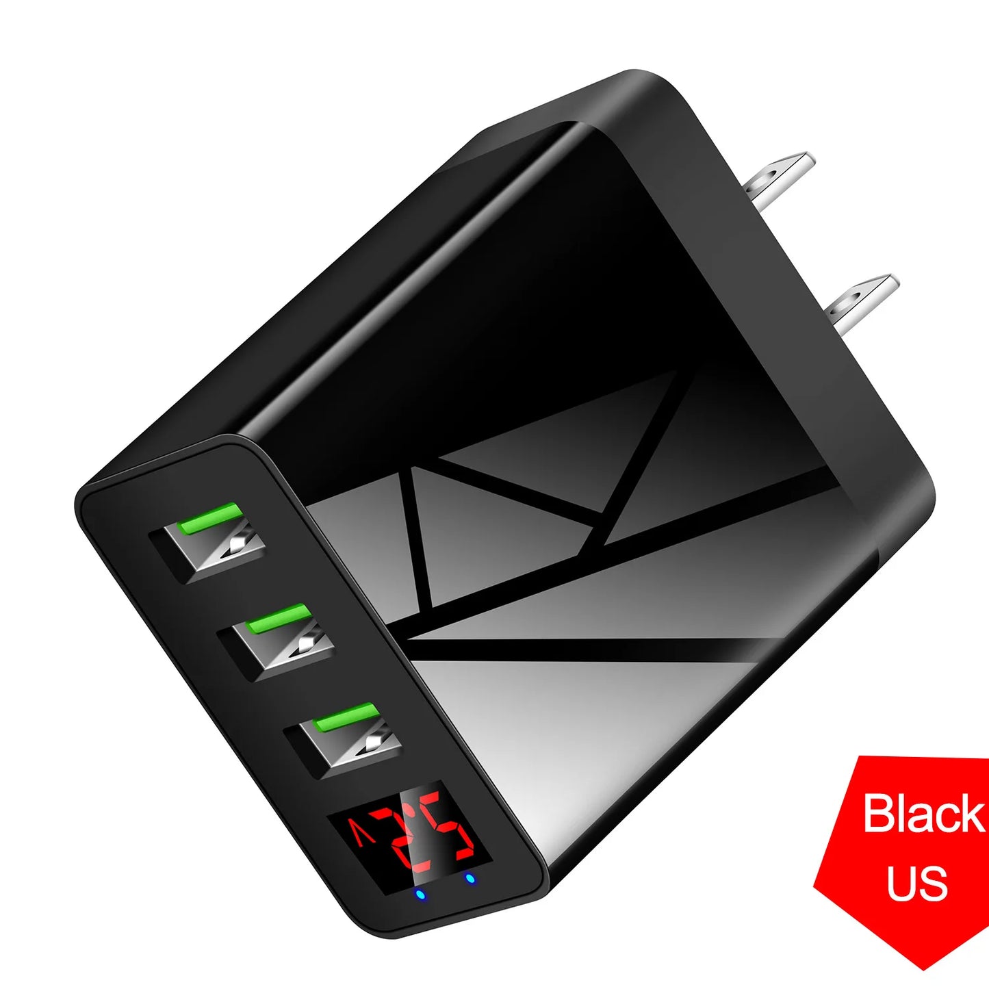 3.4A USB Charger Digital Display Quick Charge 3.0 Mobile Phone Chargers For iPhone Samsung Xiaomi Huawei Fast Charging Adapter
