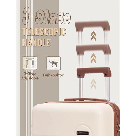 5-Piece Hardshell Luggage Set with Wheels, ABS Carry-On Suitcases, TSA Lock for Travel
