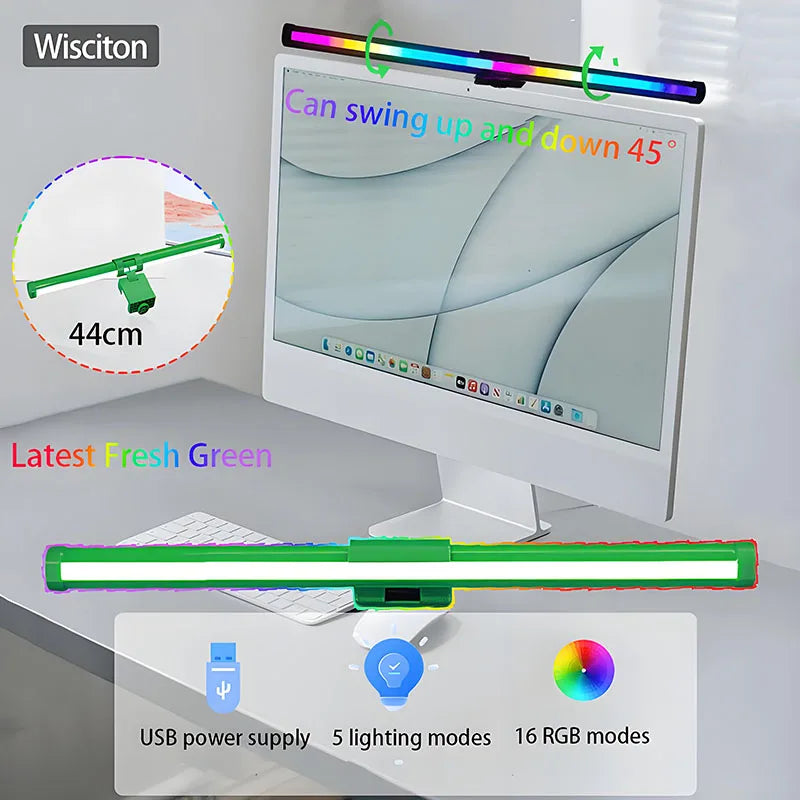 RGB Monitor Light Bar Computer Screen Hanging Lights Atmosphere Table Lamp Reading Night Lights Gaming Monitor Dimming Lights
