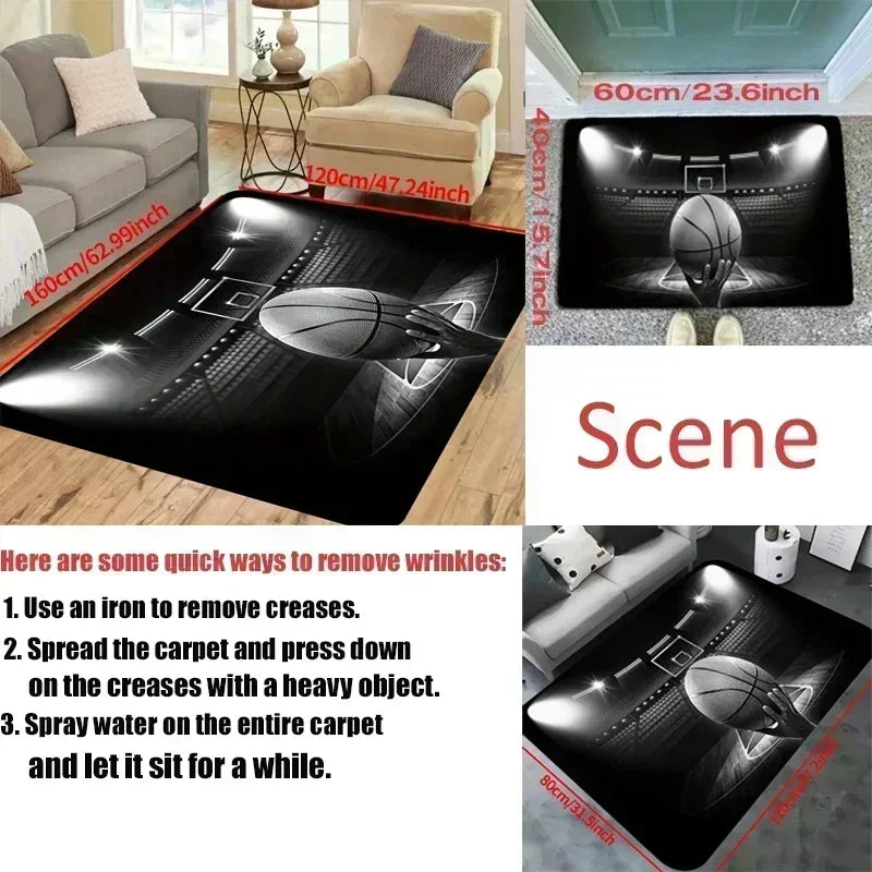 Modern Rug Anti Slip Carpet Area Rugs Living Room, Bedroom, Corridor, Office Large Home Decor Floor Rugs Dark Green Abstract Rug