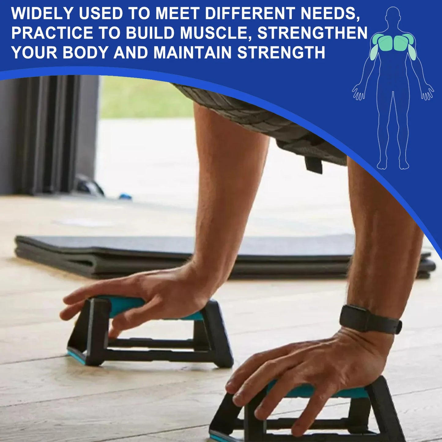 Push-up Stand For Home Gym Exercise Ergonomic Design Non-slip Fitness Structure Arm/chest Muscle Training Equipment