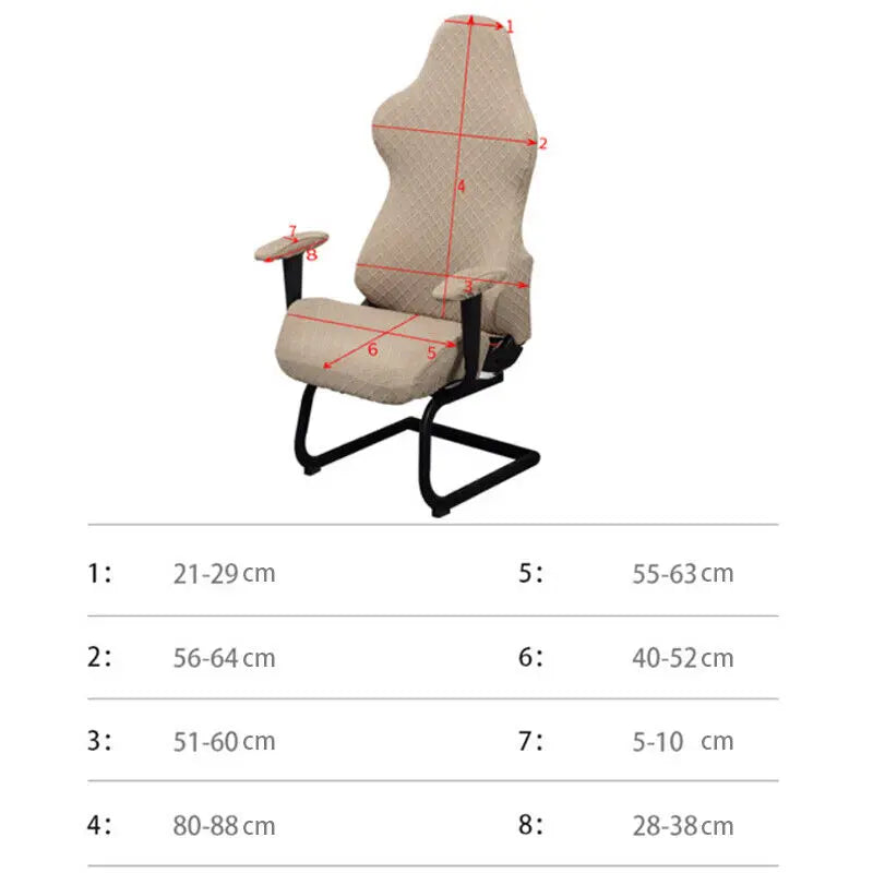 Gaming Chair Cover Elastic Breathable Dustproof Chair Protector Universal Soft Elasticity Polar Fleece Armchair Slipcovers