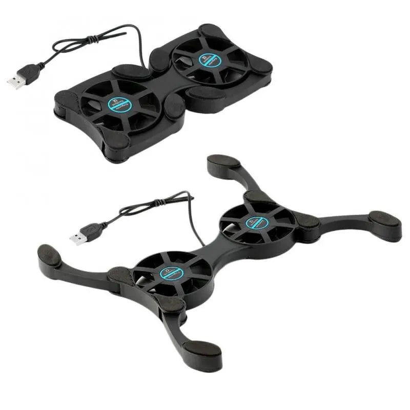 Foldable Radiator Laptop Cooling Pad Computer Accessories USB Mini Laptop Portable Dual Fan Stand