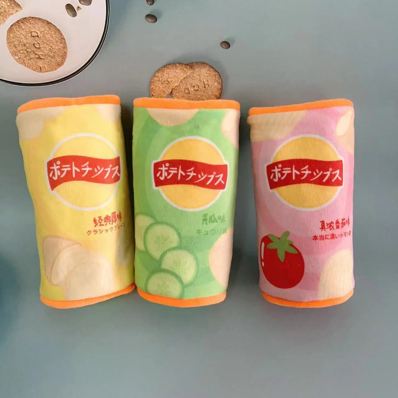 Pet Potato Chip Food Toys Cat and Dog Toys Pet Sniffing Snacks Plush Potato Chips Bite Resistant and Grinding Pet Products Puppy