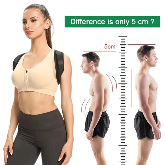 GETINFIT Adjustable Posture Corrector Back Support Lumbar Posture Orthopedic Belts Strap Brace Shoulder Spine Support Men Women