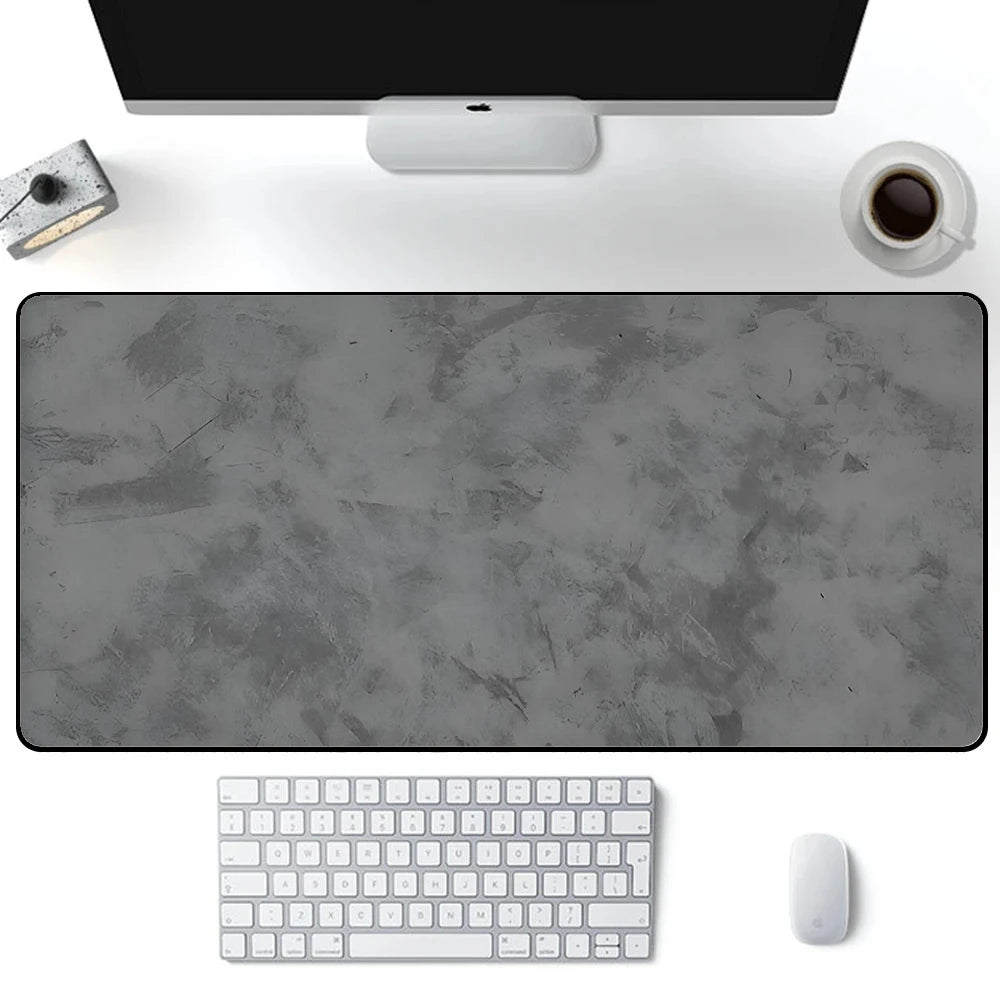 Mouse pad gaming mouse pad desk gray marble texture gaming mousepad tech computer gaming 90x40 cm large size