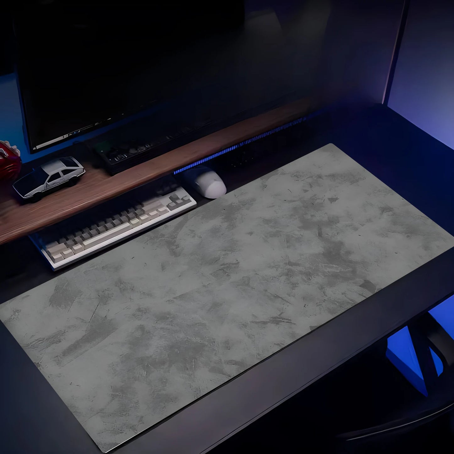 Mouse pad gaming mouse pad desk gray marble texture gaming mousepad tech computer gaming 90x40 cm large size