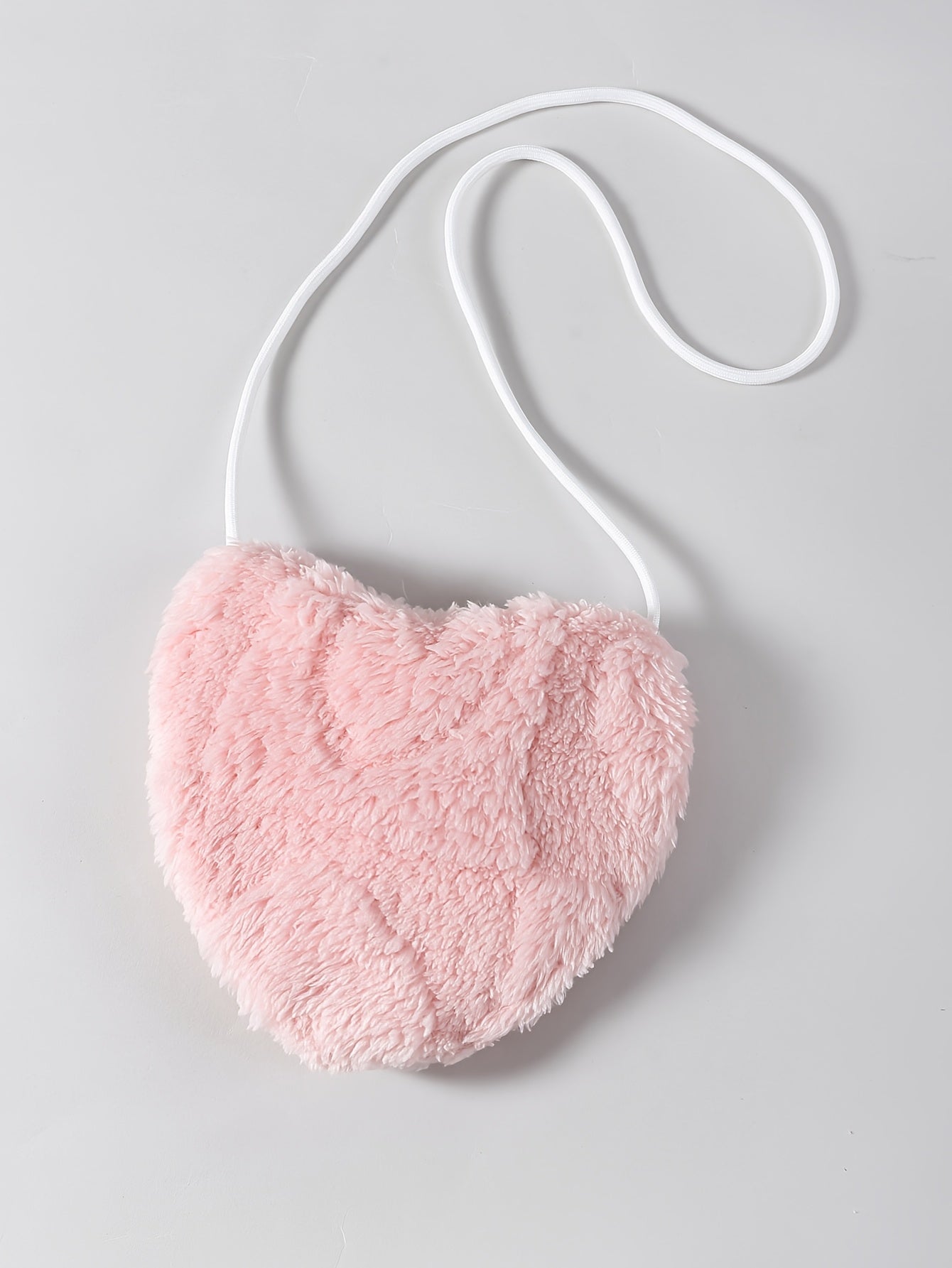 Girls' Pink Plush Hooded Jacket with Heart Appliqué & Plush - Winter Coat, Full-Zip Closure, Machine Washable H-Line Parka for & (No-Fill Warm Outerwear)