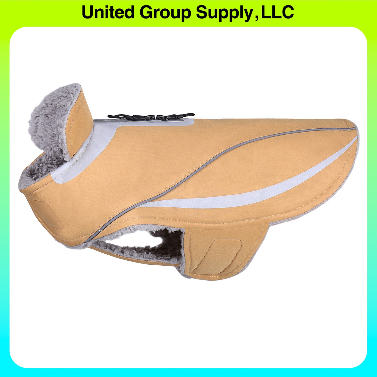 VIVAGLORY Dog Coat Dog Jacket For Winter Fleece Dog Vest For Golden Retriever, Fleece Dog Fleece Coat Dog Parka For Cold Weather Puppy Coat For Medium Dog, Harness Hole Puppy Jacket Dog Coat For Halloween Dog Jacket For Shar