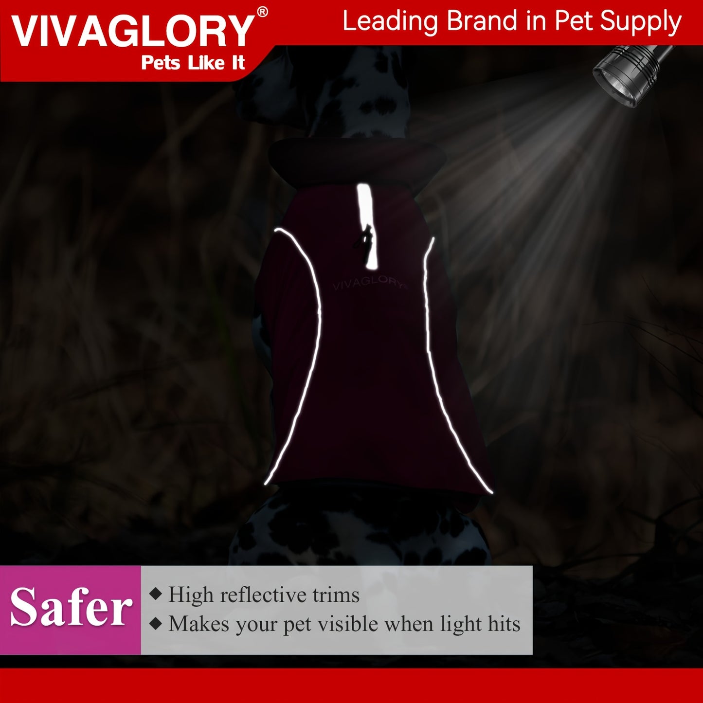 VIVAGLORY Dog Coat Dog Jacket for Winter, 3in 1 Fleece Dog Vest for Christmas Day Dog Fleece Coat with, Reflective Dog Parka Puppy Jacket for Cold Weather Dog Coat with Harness Hole, Warm Puppy Coat Dog Jacket for Halloween F