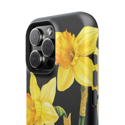 Cell Phone Cases, Daffodil March Birth Flower Impact Resistant Protective Cover, Phone Accessories, Floral Tech Gear, Birthday Gift