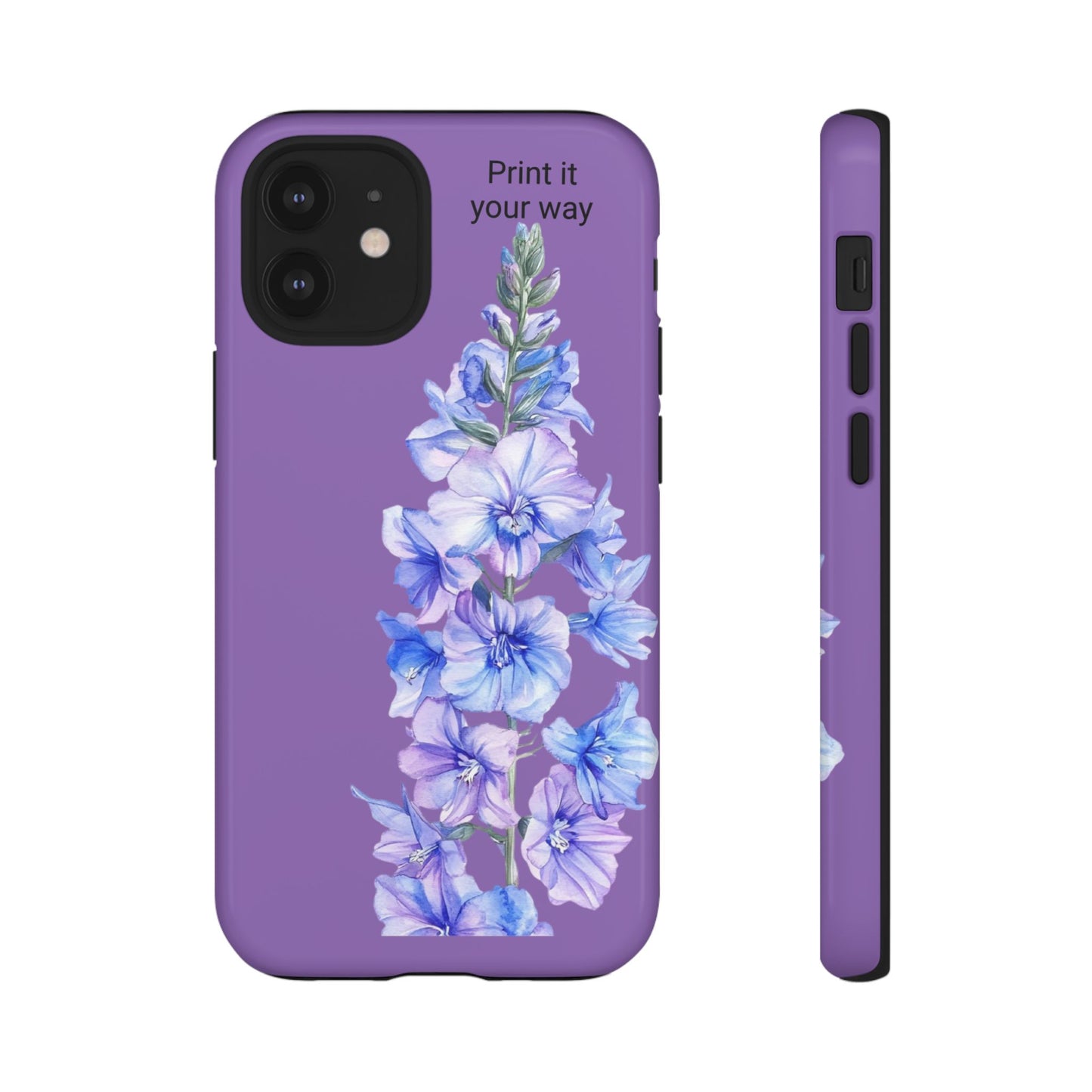 Custom cell phone tough case, Personalized Gift, July birth flower