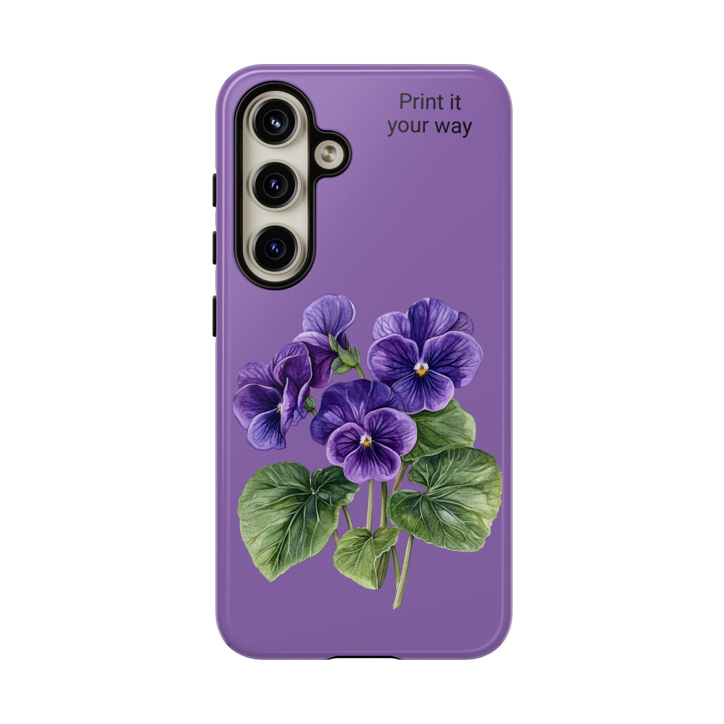 Custom cell phone tough case, Personalized Gift, February birth flower