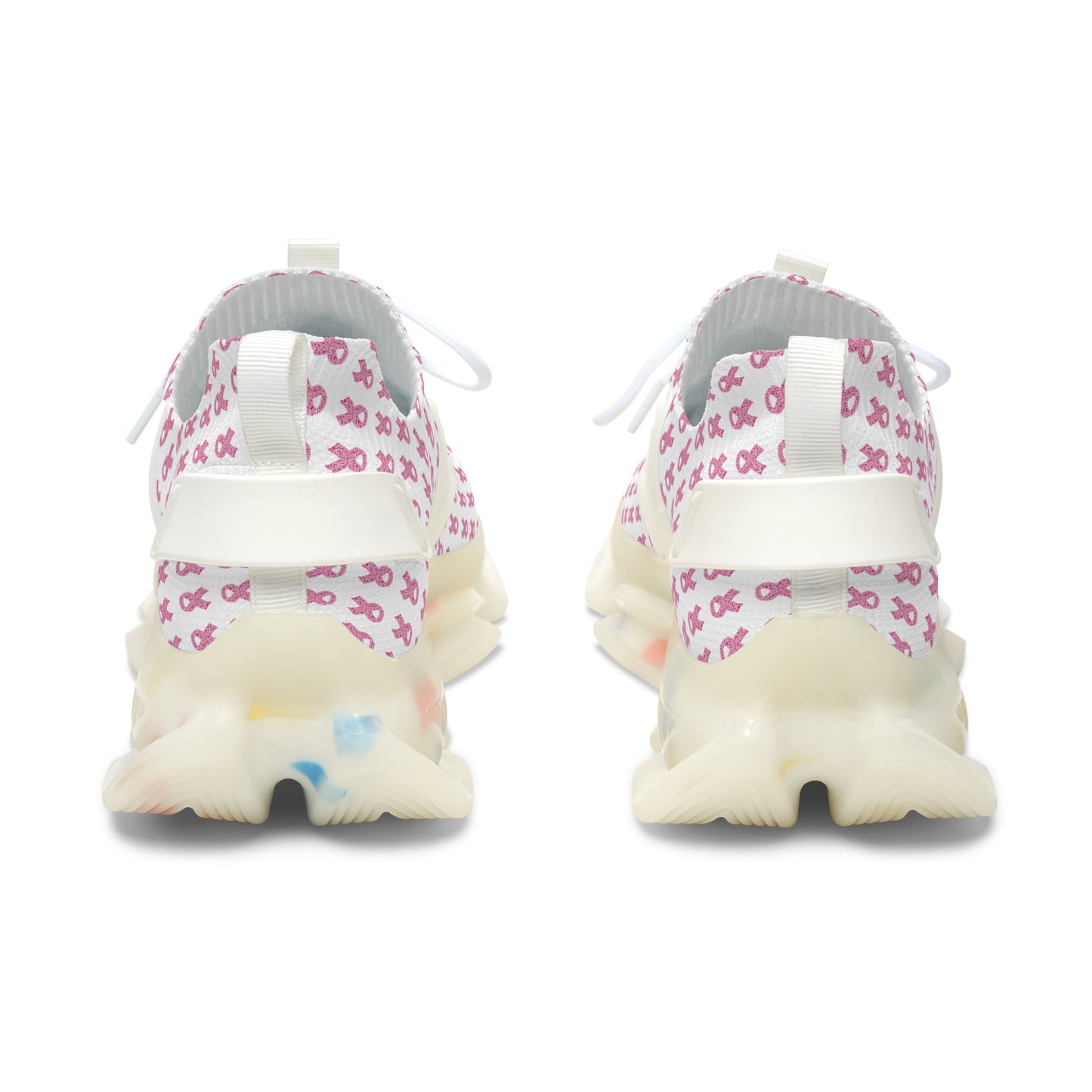 Pink Awareness Ribbon Pattern Mesh Sneakers | Women's Mesh Sneakers