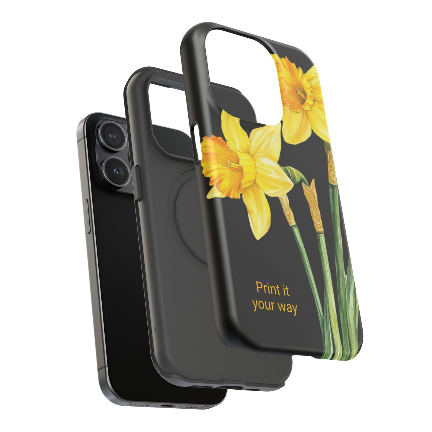 Cell Phone Cases, Daffodil March Birth Flower Impact Resistant Protective Cover, Phone Accessories, Floral Tech Gear, Birthday Gift