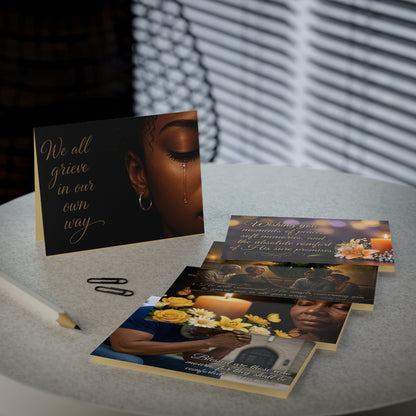 Customizable African American/Black Sympathy Religious Condolence Cards, Multi-Design 5-Pack