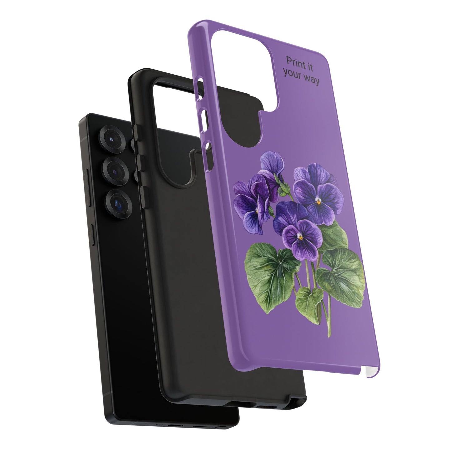 Custom cell phone tough case, Personalized Gift, February birth flower