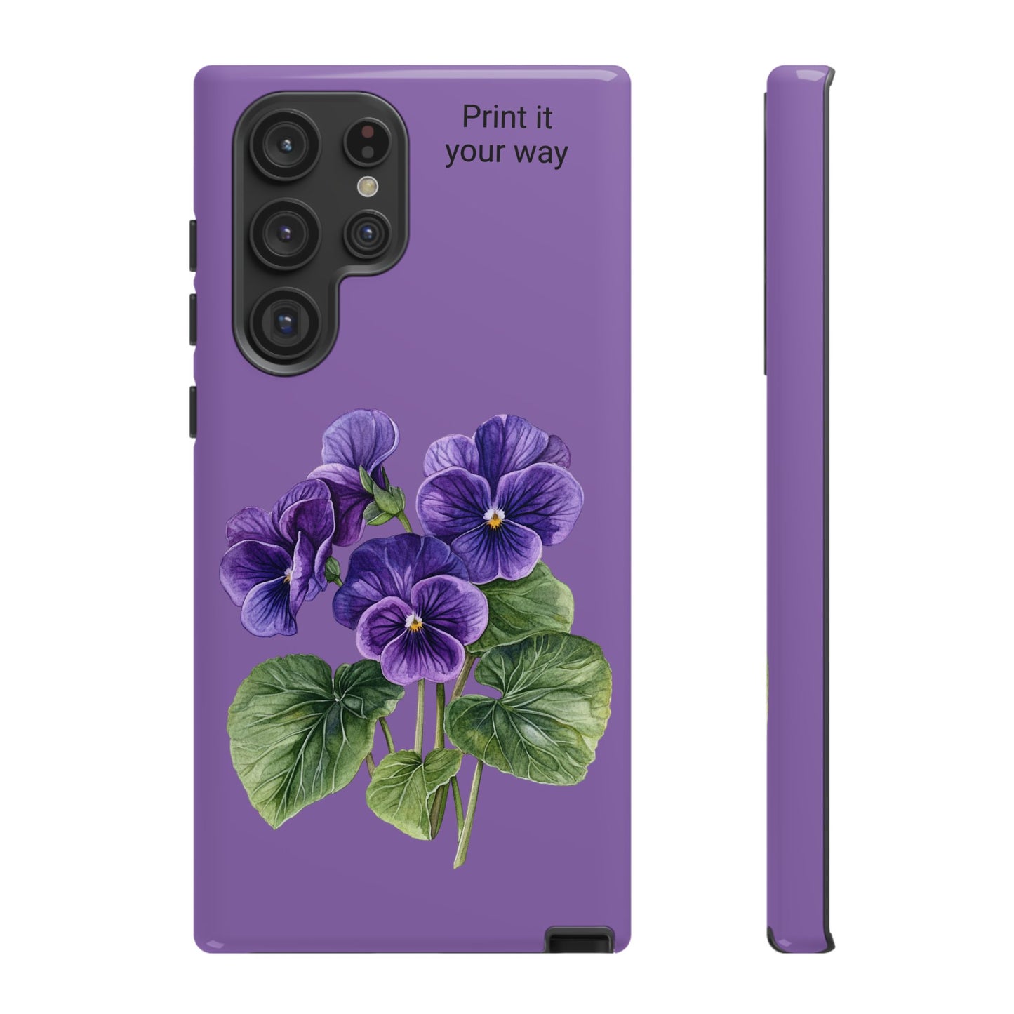 Custom cell phone tough case, Personalized Gift, February birth flower