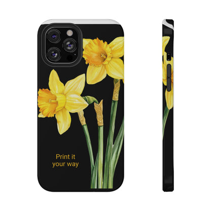 Cell Phone Cases, Daffodil March Birth Flower Impact Resistant Protective Cover, Phone Accessories, Floral Tech Gear, Birthday Gift