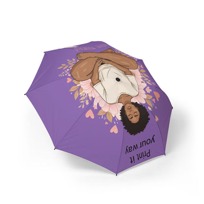 Umbrella, Chic Stylish Compact Foldable Travel Rain Parasol - Fashionable Portable Accessory for Women, Designer Weather Resistant Canopy,