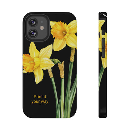 Cell Phone Cases, Daffodil March Birth Flower Impact Resistant Protective Cover, Phone Accessories, Floral Tech Gear, Birthday Gift