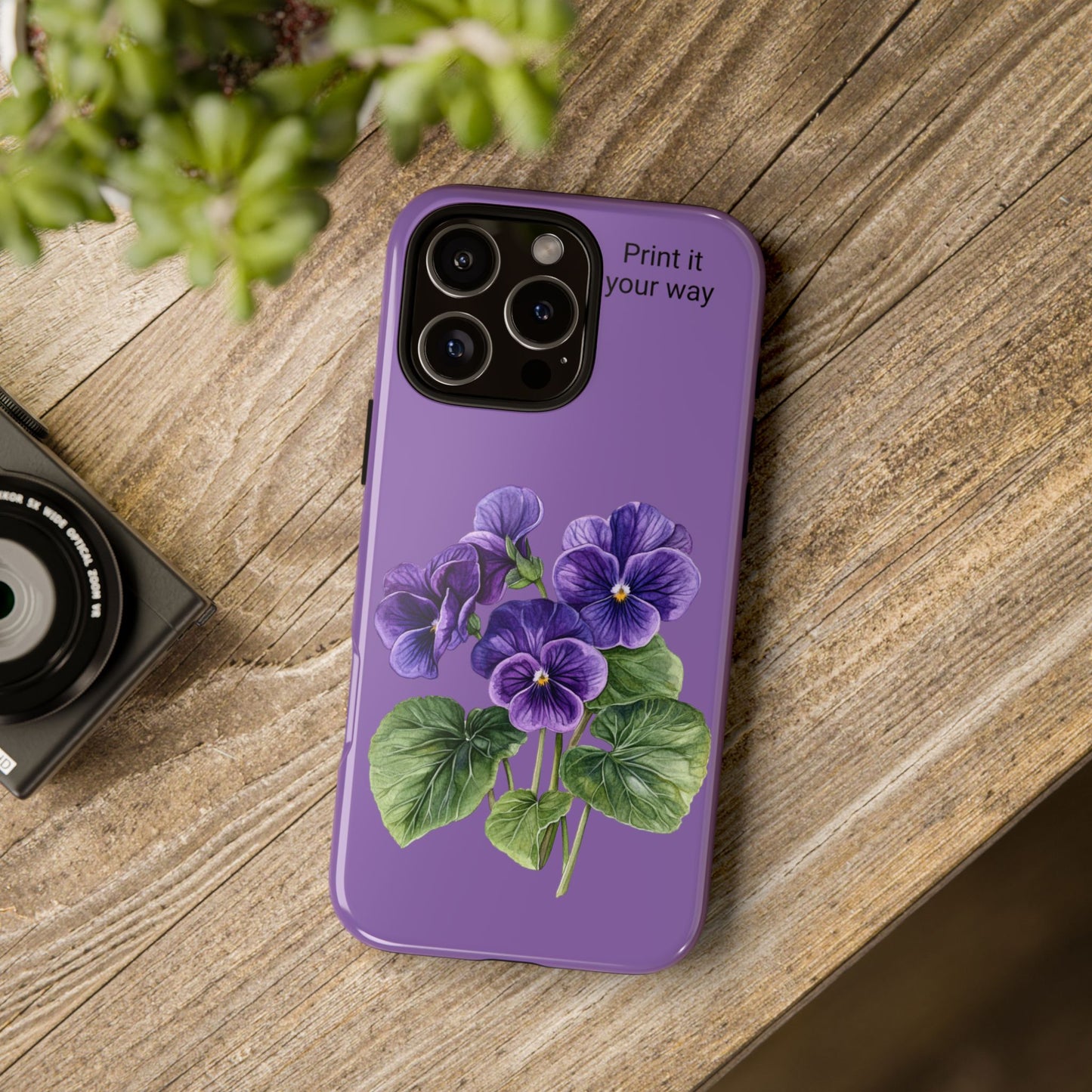 Custom cell phone tough case, Personalized Gift, February birth flower