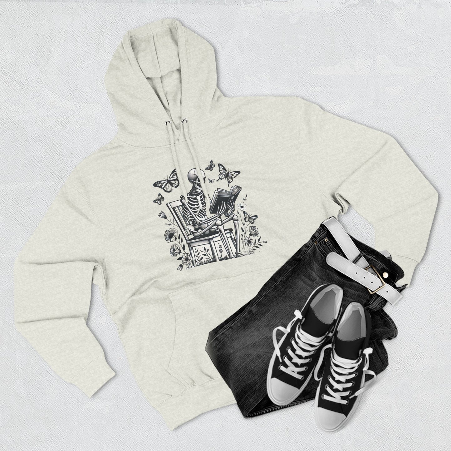 SkeletonHoodie - Perfect for Book Lovers, Readers, Unisex Sweatshirt, Relaxed Everyday Wear