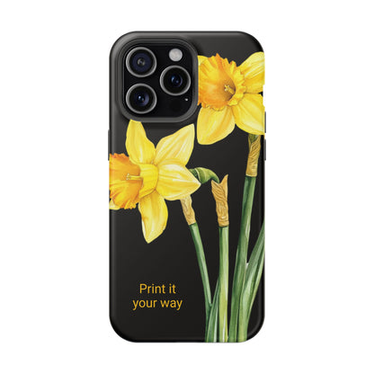 Cell Phone Cases, Daffodil March Birth Flower Impact Resistant Protective Cover, Phone Accessories, Floral Tech Gear, Birthday Gift