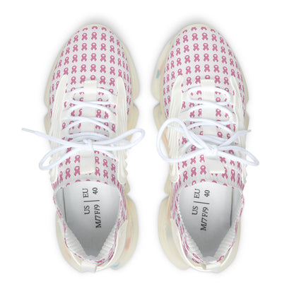 Pink Awareness Ribbon Pattern Mesh Sneakers | Women's Mesh Sneakers