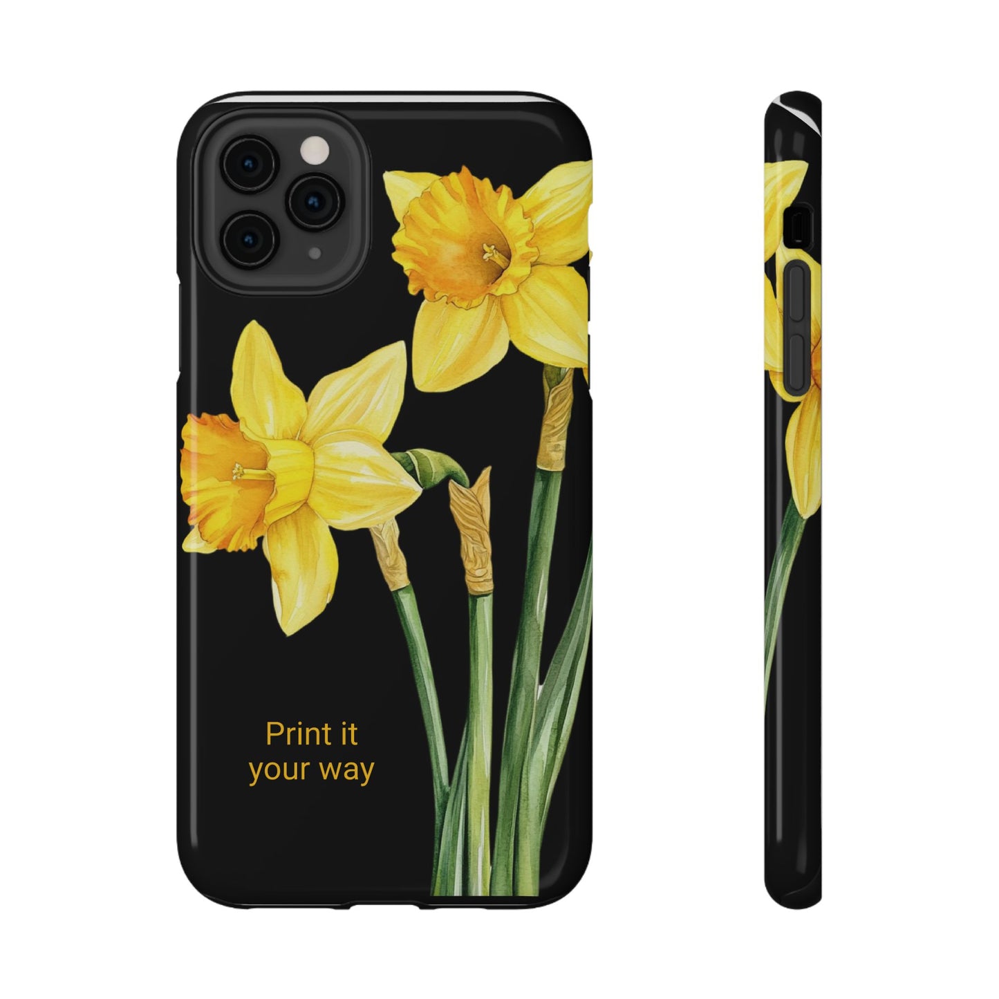 Cell Phone Cases, Daffodil March Birth Flower Impact Resistant Protective Cover, Phone Accessories, Floral Tech Gear, Birthday Gift