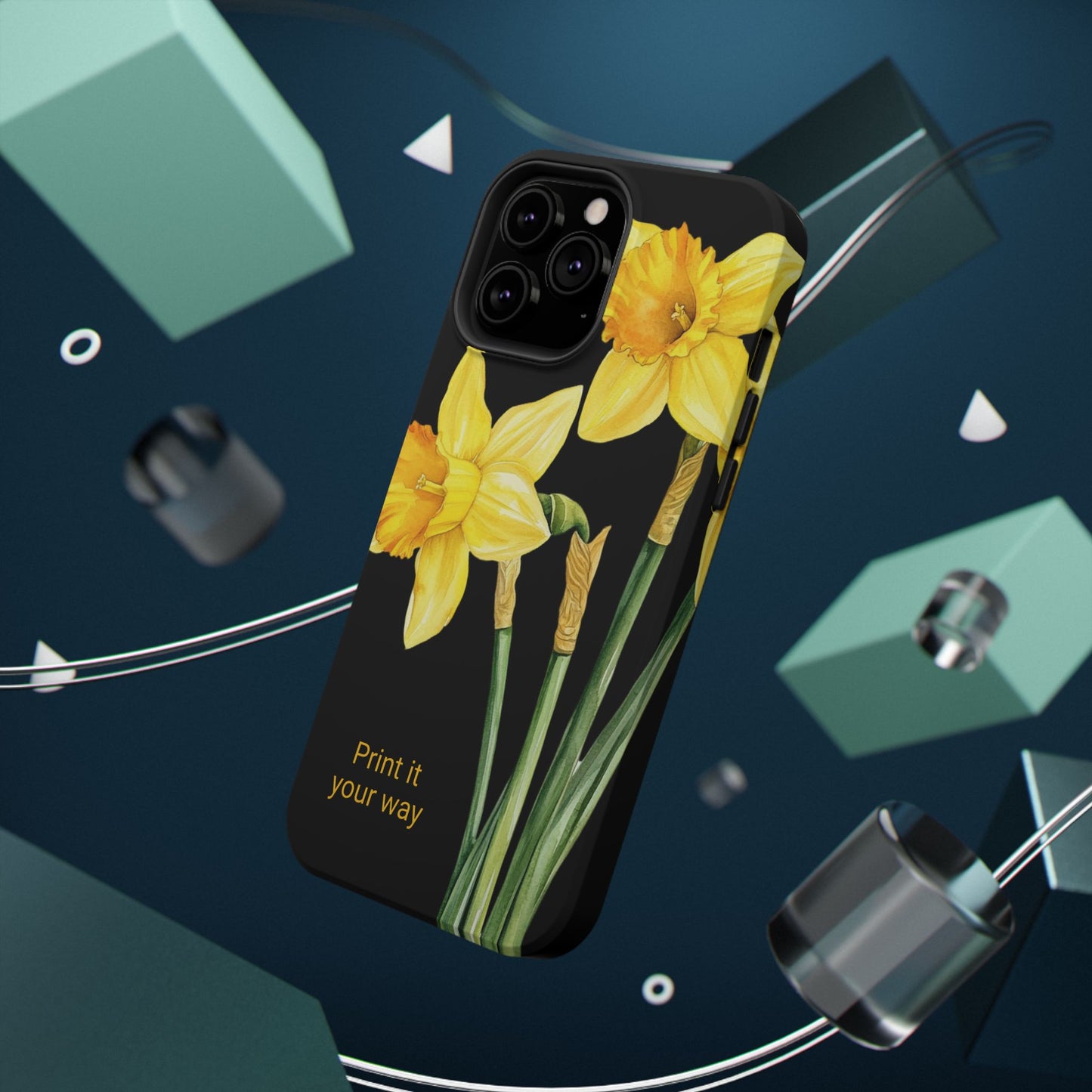 Cell Phone Cases, Daffodil March Birth Flower Impact Resistant Protective Cover, Phone Accessories, Floral Tech Gear, Birthday Gift