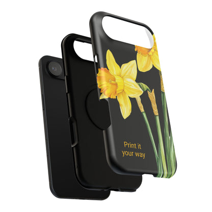 Cell Phone Cases, Daffodil March Birth Flower Impact Resistant Protective Cover, Phone Accessories, Floral Tech Gear, Birthday Gift