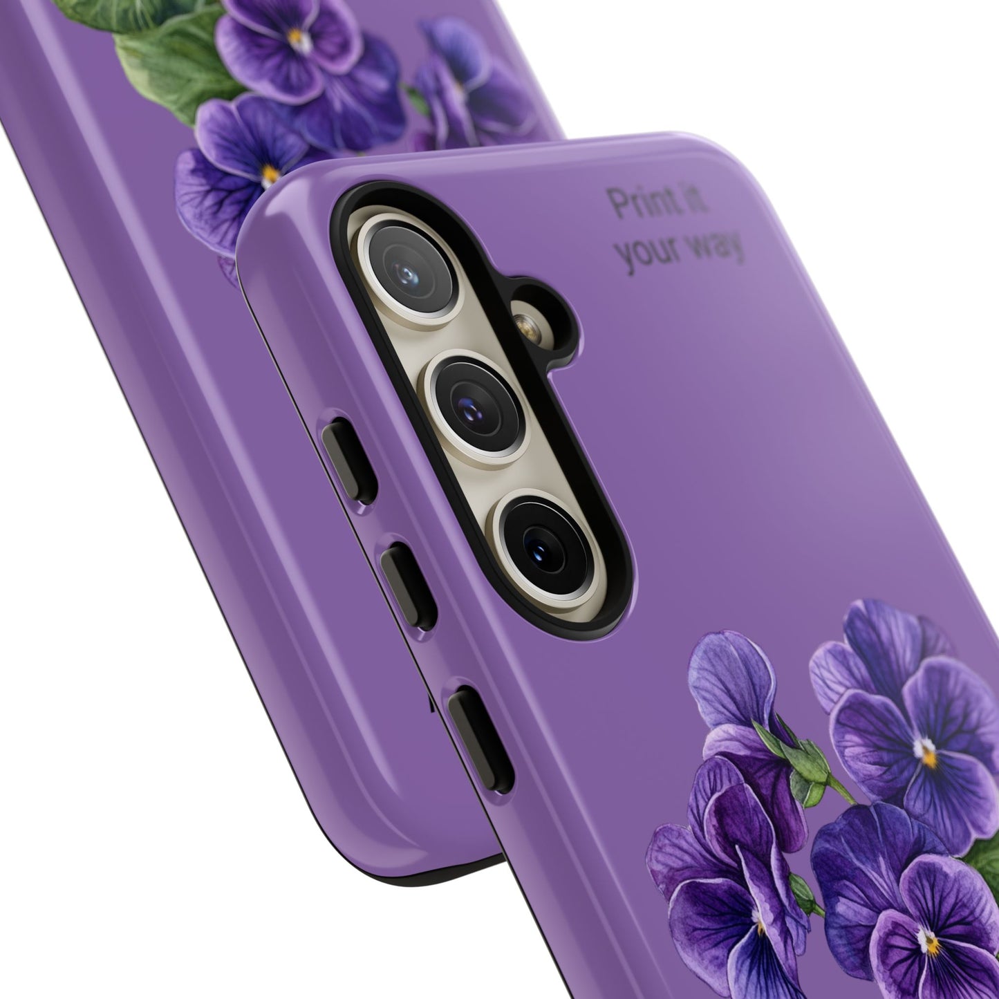 Custom cell phone tough case, Personalized Gift, February birth flower