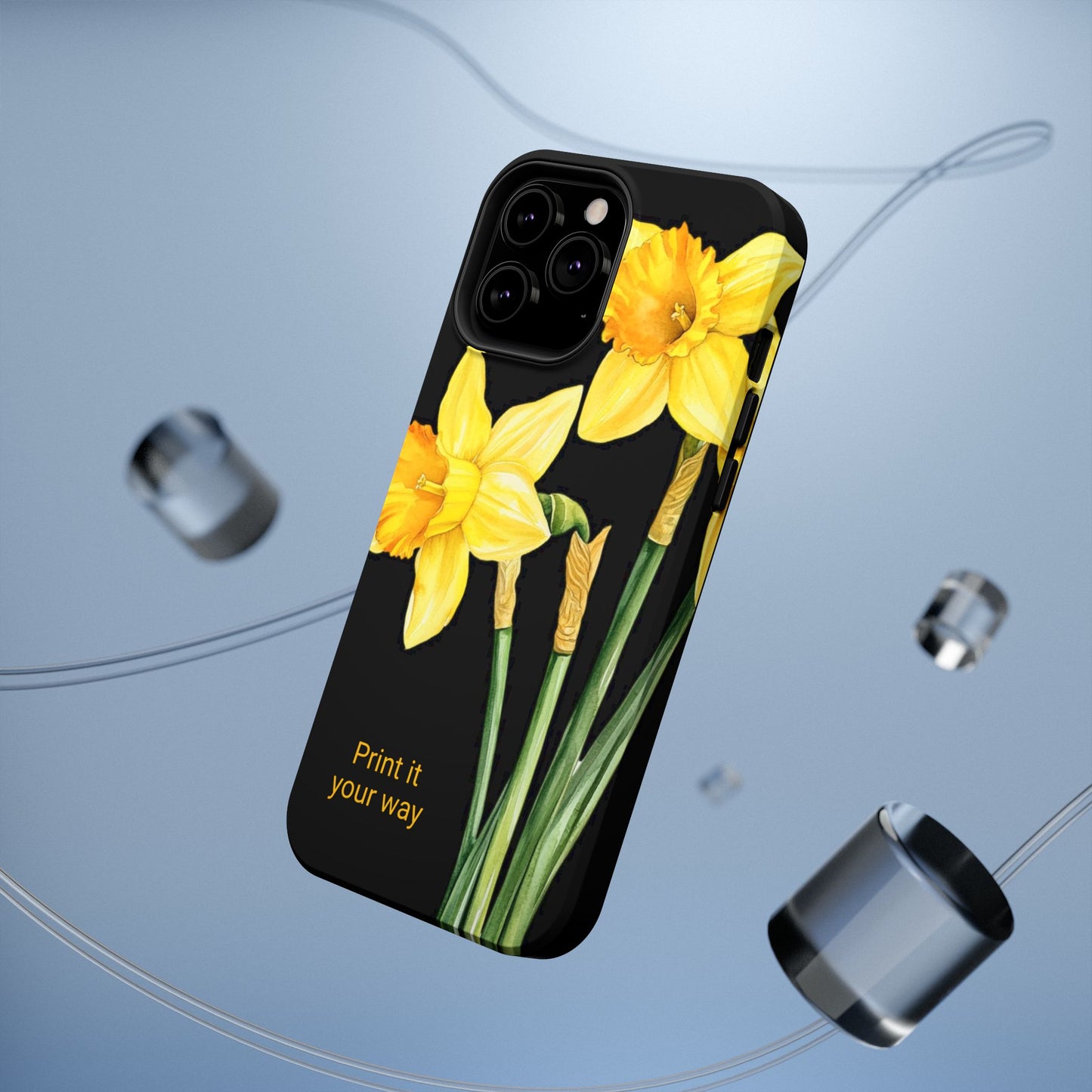 Cell Phone Cases, Daffodil March Birth Flower Impact Resistant Protective Cover, Phone Accessories, Floral Tech Gear, Birthday Gift