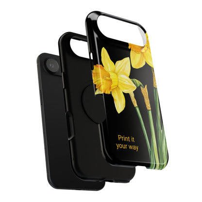 Cell Phone Cases, Daffodil March Birth Flower Impact Resistant Protective Cover, Phone Accessories, Floral Tech Gear, Birthday Gift
