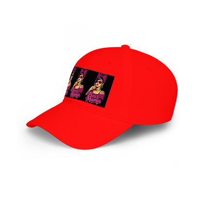 Boss Mama Low Profile Baseball Cap | Retro pop art, pink & black