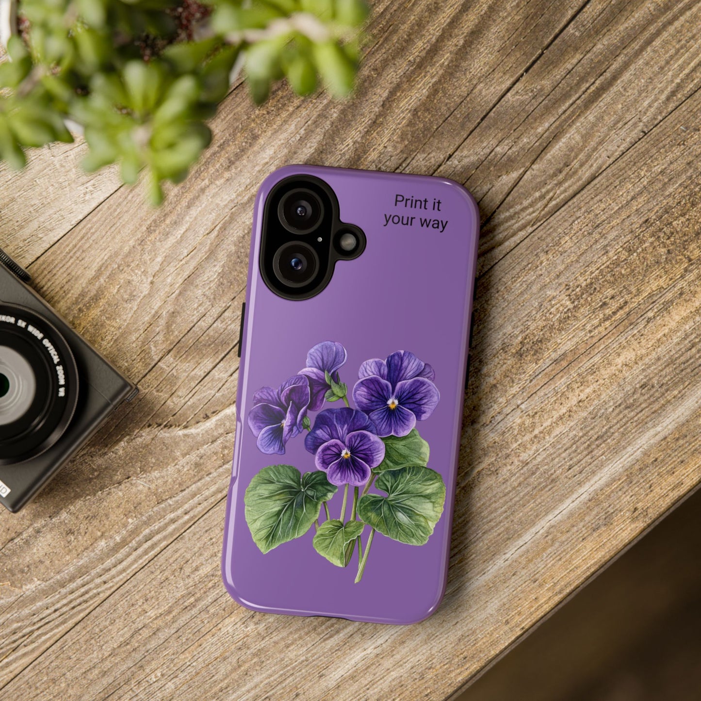 Custom cell phone tough case, Personalized Gift, February birth flower