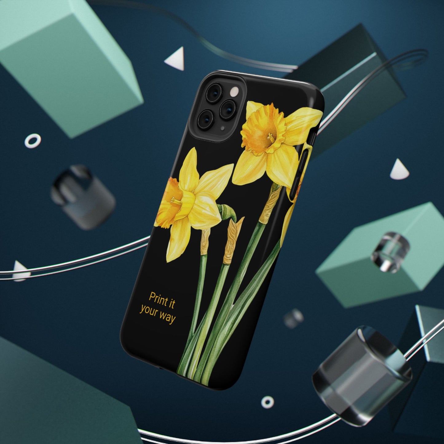 Cell Phone Cases, Daffodil March Birth Flower Impact Resistant Protective Cover, Phone Accessories, Floral Tech Gear, Birthday Gift
