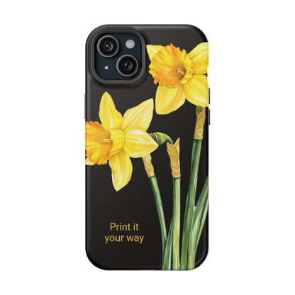 Cell Phone Cases, Daffodil March Birth Flower Impact Resistant Protective Cover, Phone Accessories, Floral Tech Gear, Birthday Gift
