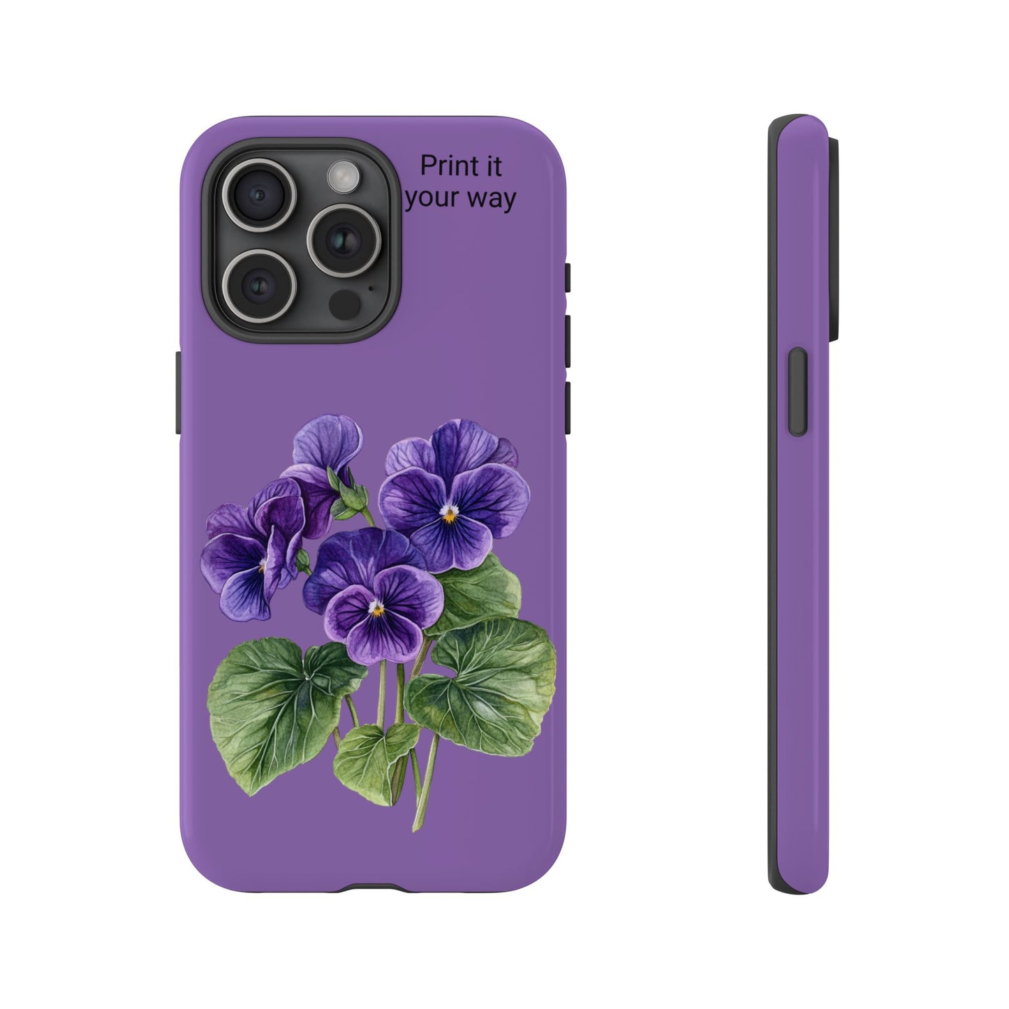 Custom cell phone tough case, Personalized Gift, February birth flower
