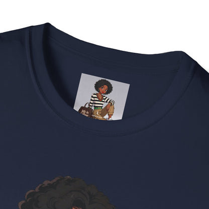 Personalizable Life Is Lifing Black Woman Graphic Tee - Two images to choose from.