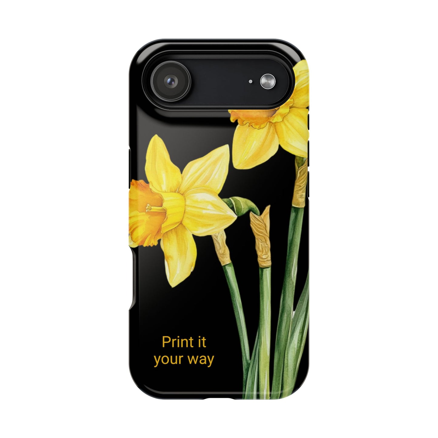 Cell Phone Cases, Daffodil March Birth Flower Impact Resistant Protective Cover, Phone Accessories, Floral Tech Gear, Birthday Gift