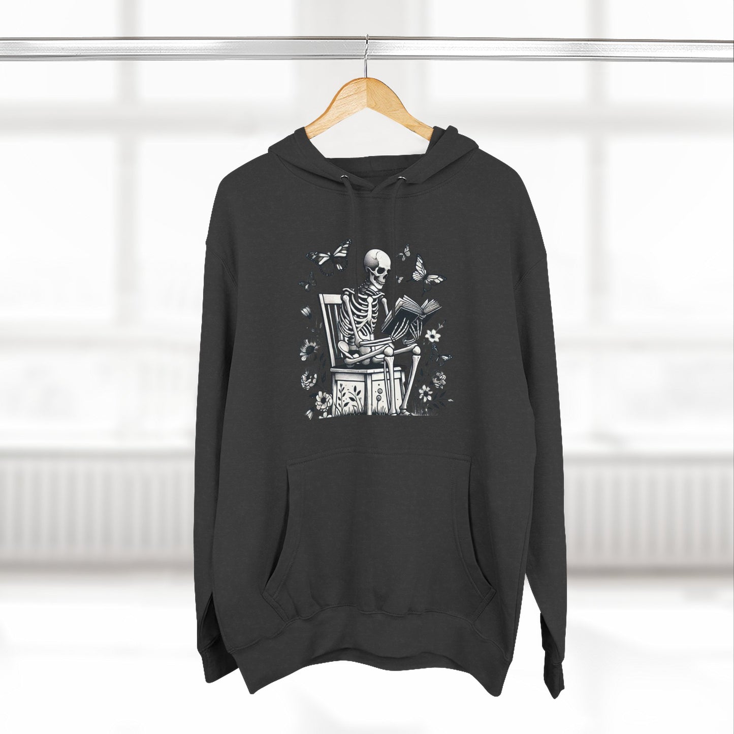 SkeletonHoodie - Perfect for Book Lovers, Readers, Unisex Sweatshirt, Relaxed Everyday Wear